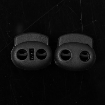 50 τμχ Πλαστική κλειδαριά κορδονιού Εναλλαγή τέλους διπλής τρύπας Πώμα ελατηρίου Συρόμενο κουμπιά στερέωσης για κορδόνια Τσάντες Κορδόνια παπούτσια Ρούχα