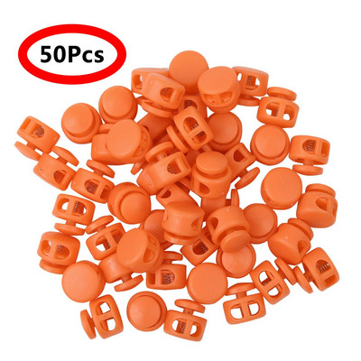 50 buc. Snur din plastic Blocare la capăt Comutator cu două orificii Opritor cu arc Butoane glisante de fixare pentru șnururi Genți șireturi Îmbrăcăminte