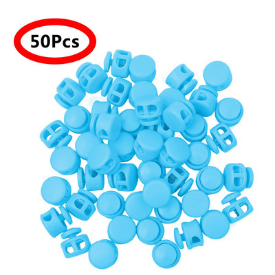 50 buc. Snur din plastic Blocare la capăt Comutator cu două orificii Opritor cu arc Butoane glisante de fixare pentru șnururi Genți șireturi Îmbrăcăminte