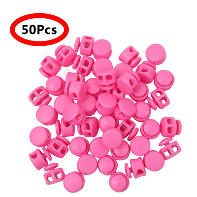 50 buc. Snur din plastic Blocare la capăt Comutator cu două orificii Opritor cu arc Butoane glisante de fixare pentru șnururi Genți șireturi Îmbrăcăminte
