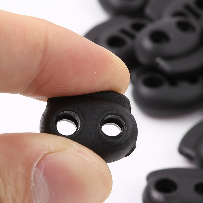 50 buc. Snur din plastic Blocare la capăt Comutator cu două orificii Opritor cu arc Butoane glisante de fixare pentru șnururi Genți șireturi Îmbrăcăminte