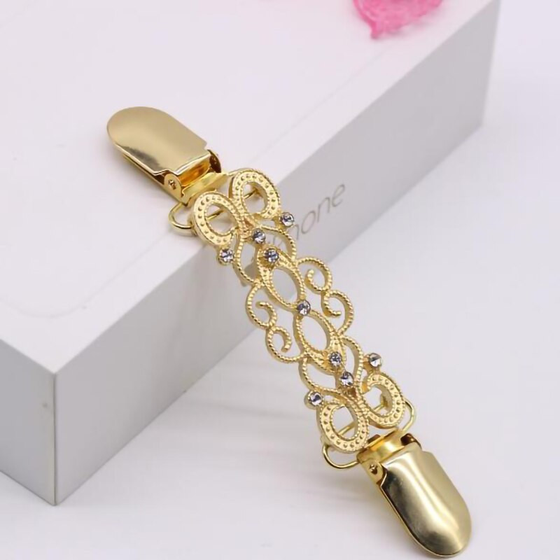 Κλιπ καρφίτσας από στρας με κούφιο σχέδιο για πουλόβερ Σάλι Keeper Γιακά θήκη πόρπης Garters Αξεσουάρ ενδυμάτων Κοσμήματα