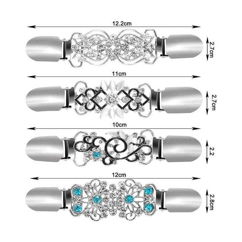Κλιπ πουλόβερ Ζακέτα γιακά Σάλι Αλυσίδα Γυναικεία κλιπ Ρούχα Claspretro Waistclothingfiller Φορέματα πάρτι Chrismtas Crystal
