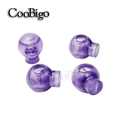 50 τμχ. Πώμα κλειδαριάς με κορδόνι μπάλας, άκρες, κλιπ εναλλαγής για κορδόνια παπουτσιών Τσάντα πλάτης Μέρη κορδονιών πολύχρωμο διαφανές καθαρό παγετό