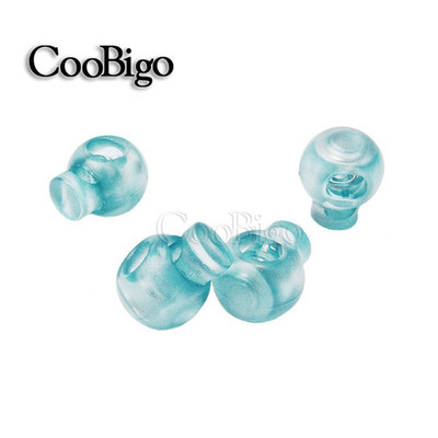 50 τμχ. Πώμα κλειδαριάς με κορδόνι μπάλας, άκρες, κλιπ εναλλαγής για κορδόνια παπουτσιών Τσάντα πλάτης Μέρη κορδονιών πολύχρωμο διαφανές καθαρό παγετό