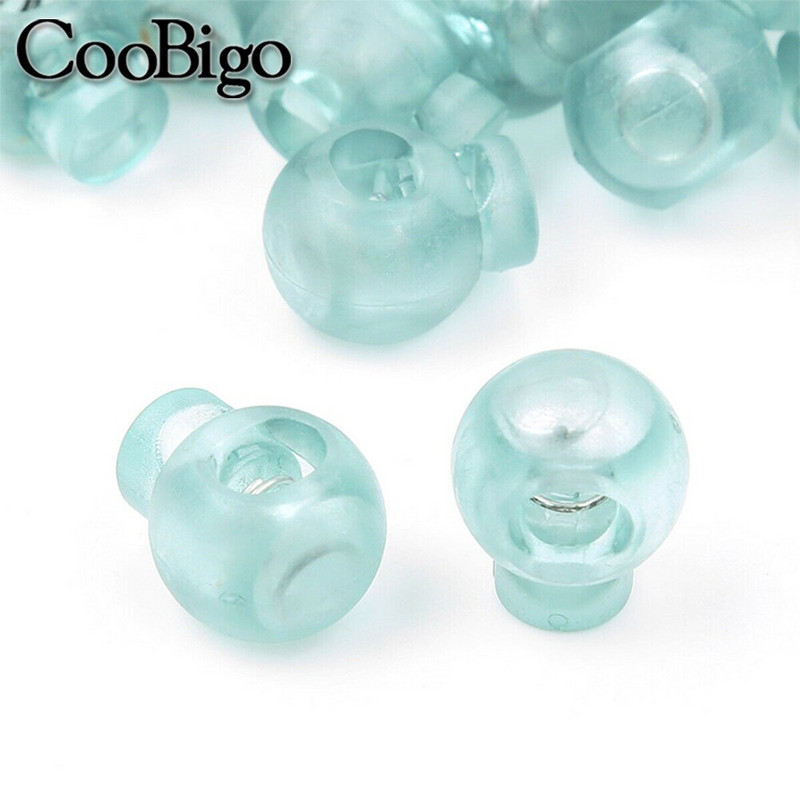 50 τμχ. Πώμα κλειδαριάς με κορδόνι μπάλας, άκρες, κλιπ εναλλαγής για κορδόνια παπουτσιών Τσάντα πλάτης Μέρη κορδονιών πολύχρωμο διαφανές καθαρό παγετό