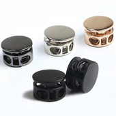 10 τμχ Σφιγκτήρας με κλειδαριά με ψυχικό κορδόνι Πόρπες πώμα εναλλαγής κλιπ για Paracord σχοινί κορδόνι τσάντα κορδόνι ρούχα Κορδόνι παπουτσιών μέρος 2 Τρύπες