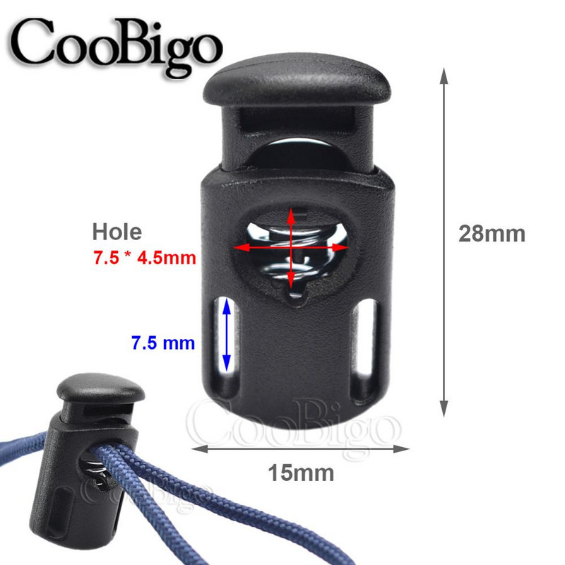 Opritor de blocare a cablului Clip de comutare Paracord șiretul pantofi frânghie bandă elastică șnur șnur pentru îmbrăcăminte rucsac Accesorii bricolaj colorat 20 buc