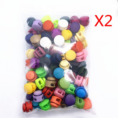 50 bucăți amestecat colorat din plastic cataramă opritor cablu de blocare fasole clemă de comutare pentru îmbrăcăminte bricolaj șiret pentru îmbrăcăminte sportivă șnur accesorii pentru șnur