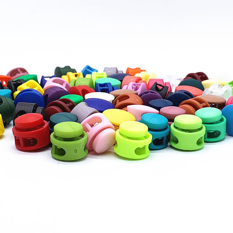 50 bucăți amestecat colorat din plastic cataramă opritor cablu de blocare fasole clemă de comutare pentru îmbrăcăminte bricolaj șiret pentru îmbrăcăminte sportivă șnur accesorii pentru șnur