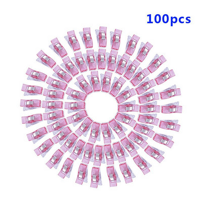 100 KOM višebojnih plastičnih stezaljki za prošivanje, heklanje, pletenje, šivaći alati, dodaci, rukotvorine, uradi sam, stezaljke za prošivanje