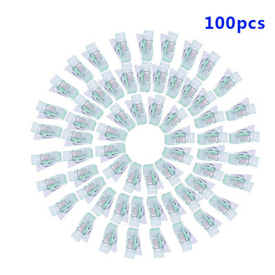 100 KOM višebojnih plastičnih stezaljki za prošivanje, heklanje, pletenje, šivaći alati, dodaci, rukotvorine, uradi sam, stezaljke za prošivanje