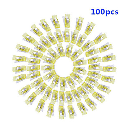 100 KOM višebojnih plastičnih stezaljki za prošivanje, heklanje, pletenje, šivaći alati, dodaci, rukotvorine, uradi sam, stezaljke za prošivanje