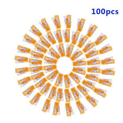 100 KOM višebojnih plastičnih stezaljki za prošivanje, heklanje, pletenje, šivaći alati, dodaci, rukotvorine, uradi sam, stezaljke za prošivanje