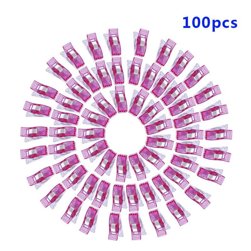 100PCS Πολύχρωμα Πλαστικά κλιπ για παπλώματα Πλεκτομηχανές Πλεκτομηχανές Εργαλεία ραπτικής Αξεσουάρ Craft DIY Quilting Clips