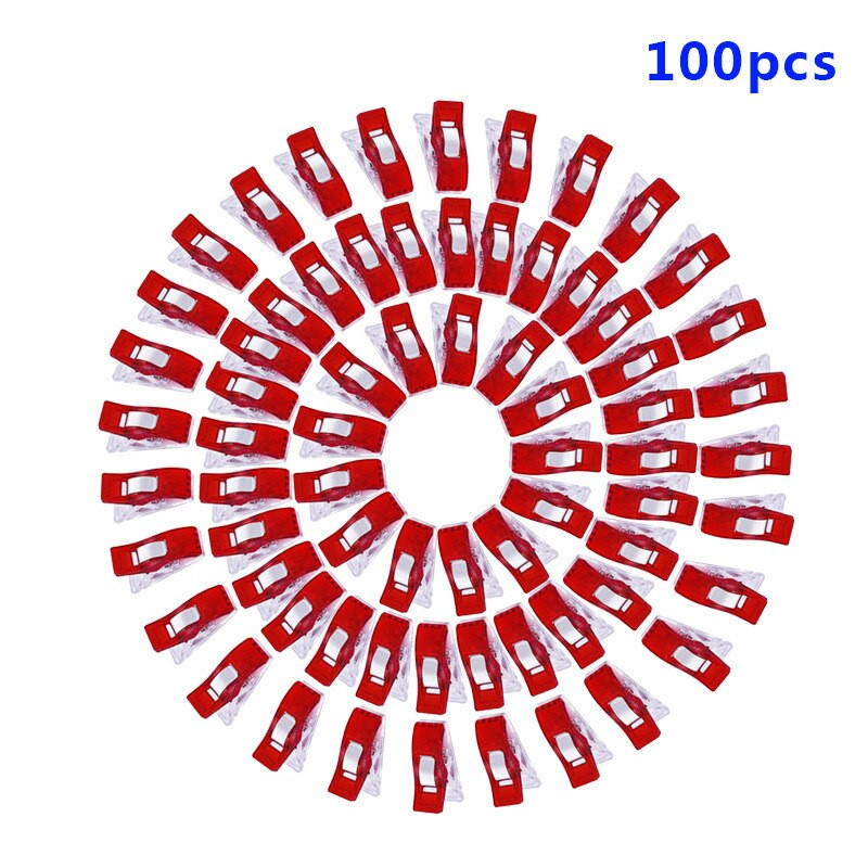100PCS Πολύχρωμα Πλαστικά κλιπ για παπλώματα Πλεκτομηχανές Πλεκτομηχανές Εργαλεία ραπτικής Αξεσουάρ Craft DIY Quilting Clips