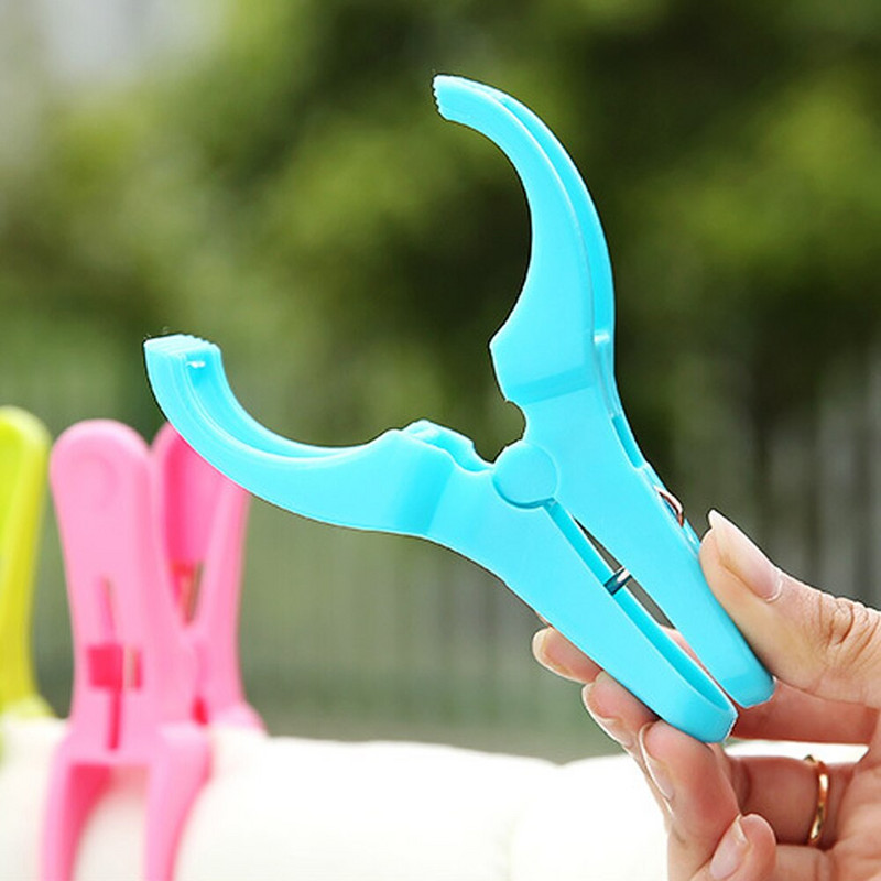 4 бр. Щипки за плажни кърпи Пластмасови щипки за дрехи Щипки за юргани за пране Шезлонг Шезлонг Домашна организация на банята