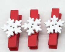 50/100 buc. Agrafe din lemn de Crăciun, fulg de zăpadă, brad de Crăciun, căprioară, cleme de lemn, accesorii pentru brad de Crăciun, accesorii pentru petreceri