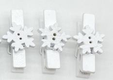 50/100 buc. Agrafe din lemn de Crăciun, fulg de zăpadă, brad de Crăciun, căprioară, cleme de lemn, accesorii pentru brad de Crăciun, accesorii pentru petreceri