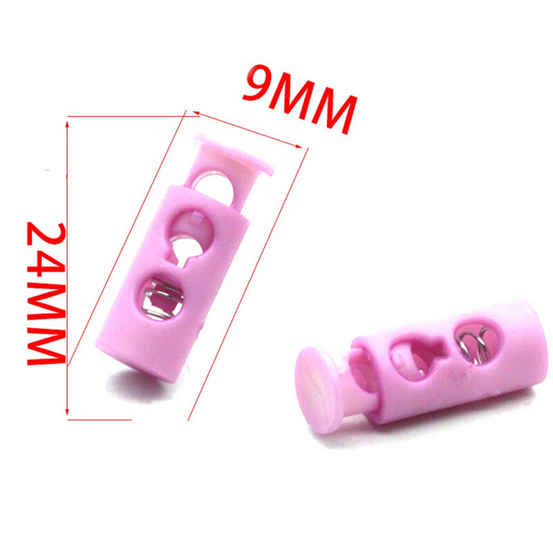 10 ks plastových 2-dierkových zámok na šnúrku, pružinový zastavovací prepínač, zarážkový klip pre športovú obuv, lano, DIY remeselné diely, odevné doplnky