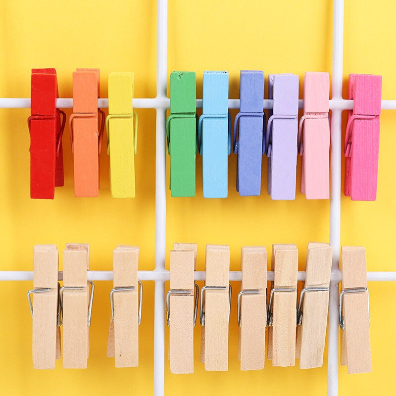 30 ks farebných drevených štipcov na bielizeň, štipce na bielizeň na sponky, obrázky, dekoratívne malé farebné drevené dekorácie, štipce na bielizeň
