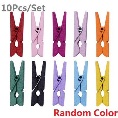 10 ks/sada jednofarebných drevených sponiek v náhodných farbách 2020 NOVINKA Hot DIY poznámka konope viacfarebné zmiešané dávky reklama oblečenie ručne vyrobené