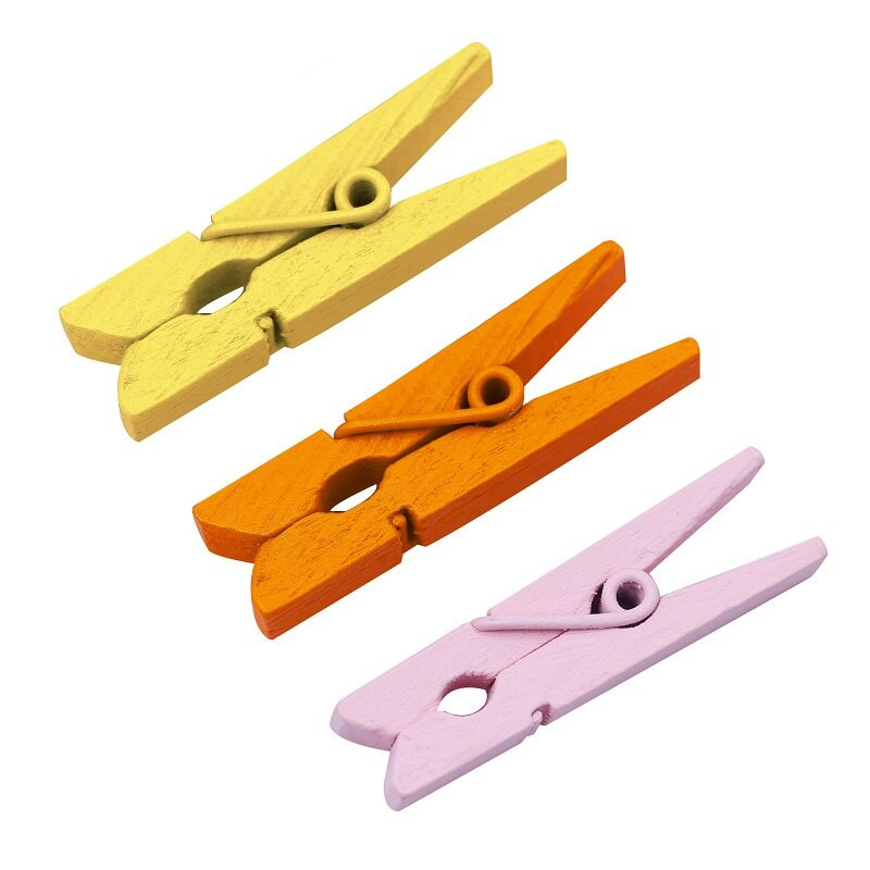 10 ks/sada jednofarebných drevených sponiek v náhodných farbách 2020 NOVINKA Hot DIY poznámka konope viacfarebné zmiešané dávky reklama oblečenie ručne vyrobené