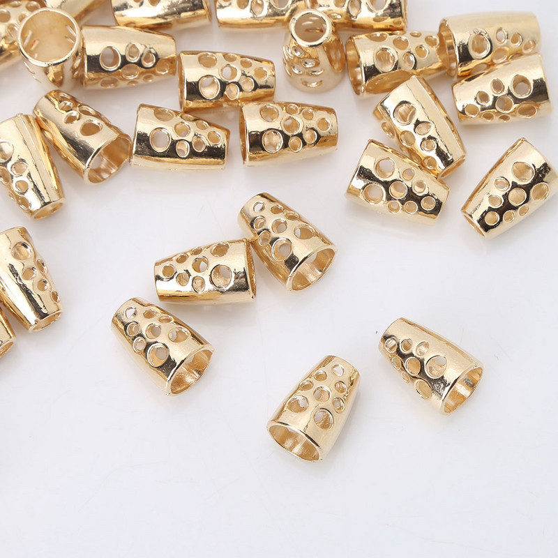 50 zakončení zliatinových šnúr s dutým kužeľovým zvončekovým zámkom, odolná šnúrka na paracord, zapínanie na prepínač na oblečenie, vrecko na šnúrky do topánok