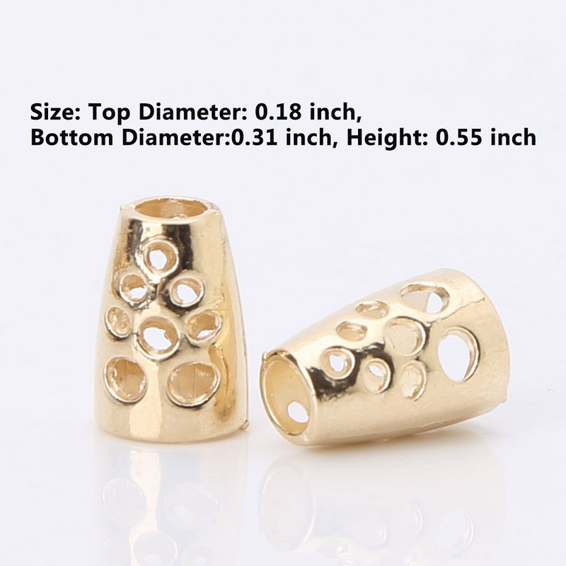 50 zakončení zliatinových šnúr s dutým kužeľovým zvončekovým zámkom, odolná šnúrka na paracord, zapínanie na prepínač na oblečenie, vrecko na šnúrky do topánok