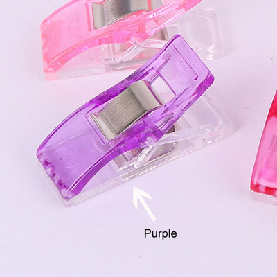 50 vnt. „Pasidaryk pats“ amatų segtukai „Patchwork“ siuvimo segtukai Daugiaspalviai aukštos kokybės dobilų plastikiniai segtukai