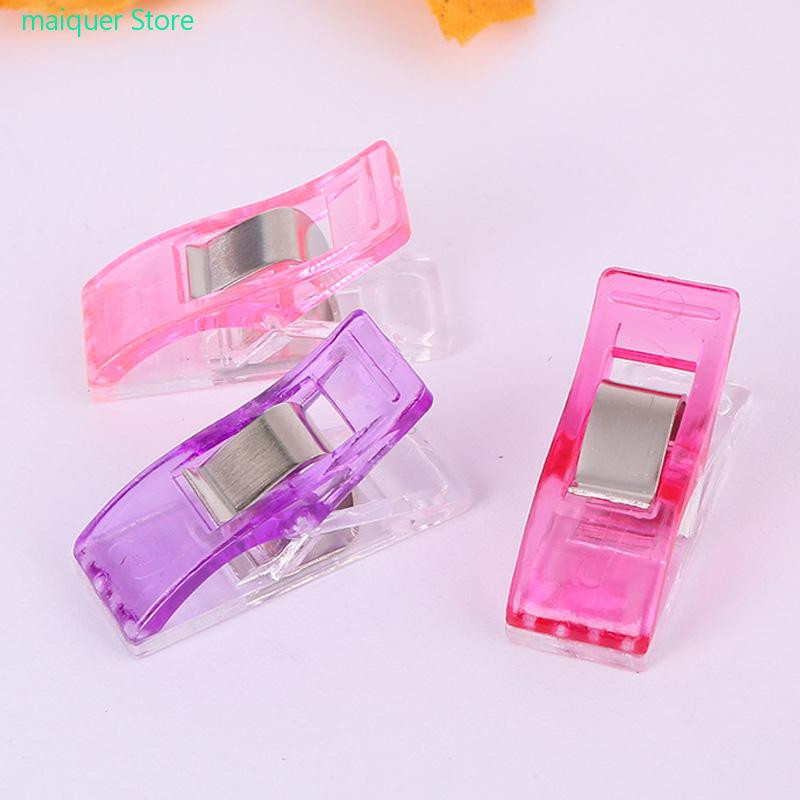 50 vnt. „Pasidaryk pats“ amatų segtukai „Patchwork“ siuvimo segtukai Daugiaspalviai aukštos kokybės dobilų plastikiniai segtukai