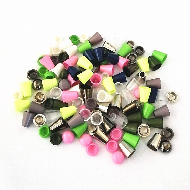 50Set 14mm šarena plastična glava od užeta Blokator zvona s poklopcima Kuka Kopča Petlja Torba za odjeću za preživljavanje Sportska vezica Dio vezice