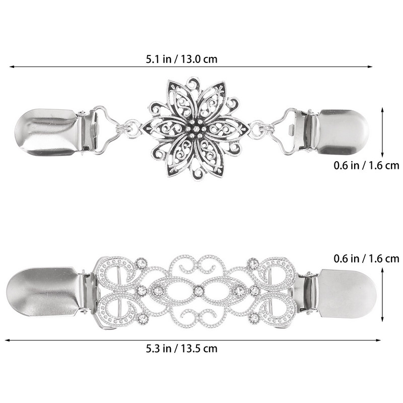 Κλιπ πουλόβερ Κλιπ Ζακέτα με αλυσίδα Φόρεμα σάλι Γυναικείο γιακά καρφίτσα καρφίτσα Forcinch πουκάμισο Κασκόλ Vintage ρούχα Φορέματα Ρετρό Ρούχα