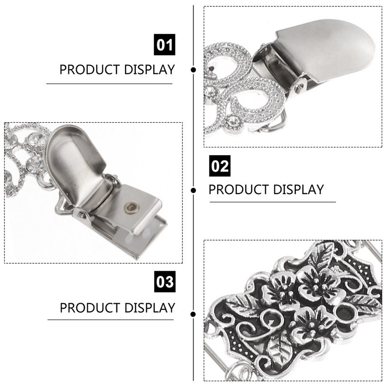 Κλιπ πουλόβερ Κλιπ Ζακέτα με αλυσίδα Φόρεμα σάλι Γυναικείο γιακά καρφίτσα καρφίτσα Forcinch πουκάμισο Κασκόλ Vintage ρούχα Φορέματα Ρετρό Ρούχα