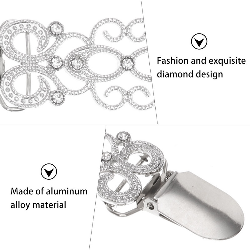 Κλιπ πουλόβερ Κλιπ Ζακέτα με αλυσίδα Φόρεμα σάλι Γυναικείο γιακά καρφίτσα καρφίτσα Forcinch πουκάμισο Κασκόλ Vintage ρούχα Φορέματα Ρετρό Ρούχα