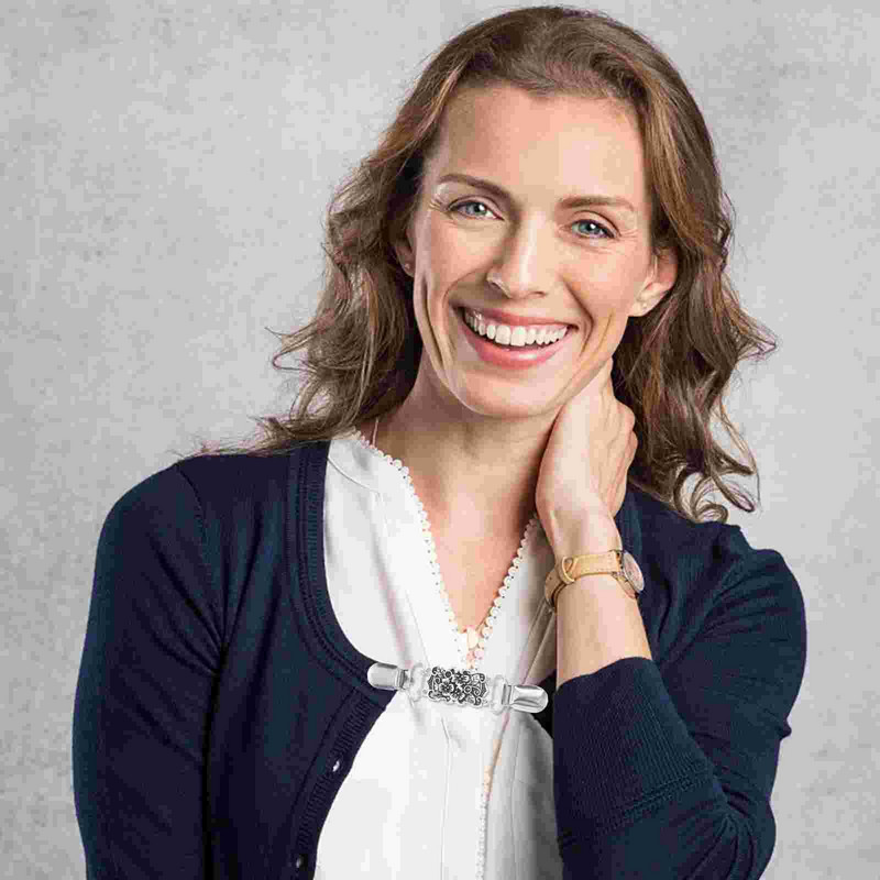 Κλιπ πουλόβερ Κλιπ Ζακέτα με αλυσίδα Φόρεμα σάλι Γυναικείο γιακά καρφίτσα καρφίτσα Forcinch πουκάμισο Κασκόλ Vintage ρούχα Φορέματα Ρετρό Ρούχα