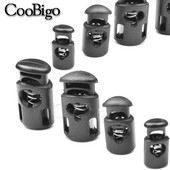 12 tk nöörikorgiga lülitusklamber, trossiluku lukuga pannal Paracordi pingutusnööri jaoks kaelapael, plastikust must vedruga ühekordne auk