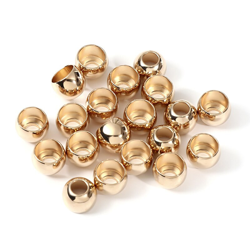 DoreenBeads, 3 culori, metal, aliaj de zinc, rotund, placare, capac de capăt, pentru confecții de bijuterii, îmbrăcăminte sportivă, pălării, pungi 20 buc.