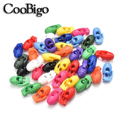 10 τεμ. Χειροβομβίδα με ελατήριο Κορδόνι Πώμα σχοινί κούμπωμα Κλιπ πόρπη Κλιπ ρούχου Κορδόνι παπουτσιού Τσάντα κορδόνι DIY Αξεσουάρ Πολύχρωμα