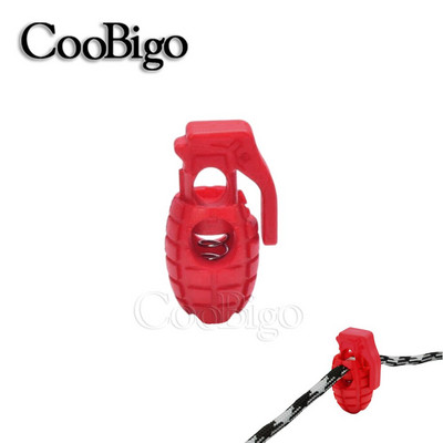 10 τεμ. Χειροβομβίδα με ελατήριο Κορδόνι Πώμα σχοινί κούμπωμα Κλιπ πόρπη Κλιπ ρούχου Κορδόνι παπουτσιού Τσάντα κορδόνι DIY Αξεσουάρ Πολύχρωμα