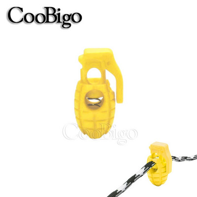 10 τεμ. Χειροβομβίδα με ελατήριο Κορδόνι Πώμα σχοινί κούμπωμα Κλιπ πόρπη Κλιπ ρούχου Κορδόνι παπουτσιού Τσάντα κορδόνι DIY Αξεσουάρ Πολύχρωμα