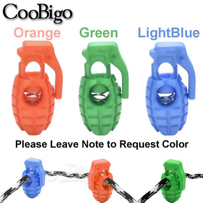 10 τεμ. Χειροβομβίδα με ελατήριο Κορδόνι Πώμα σχοινί κούμπωμα Κλιπ πόρπη Κλιπ ρούχου Κορδόνι παπουτσιού Τσάντα κορδόνι DIY Αξεσουάρ Πολύχρωμα