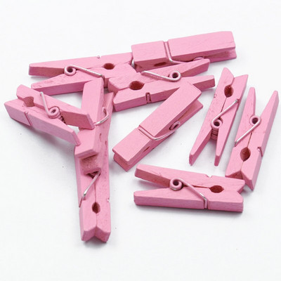 Paljud värvid Puidust riidepuud Riidelõksud Klambrid Kontori peokaunistused Aksessuaarid Fotode riputuspulgad 35x7mm DIY