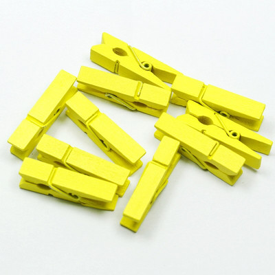 Paljud värvid Puidust riidepuud Riidelõksud Klambrid Kontori peokaunistused Aksessuaarid Fotode riputuspulgad 35x7mm DIY