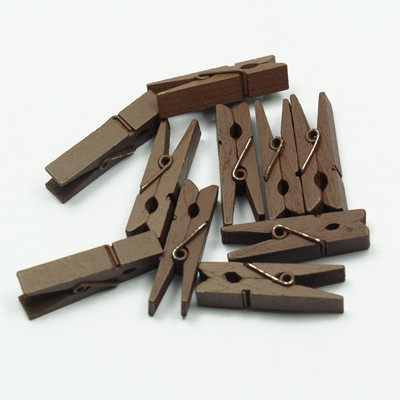 Paljud värvid Puidust riidepuud Riidelõksud Klambrid Kontori peokaunistused Aksessuaarid Fotode riputuspulgad 35x7mm DIY