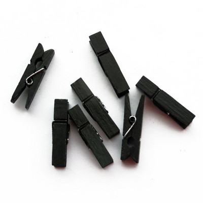 Paljud värvid Puidust riidepuud Riidelõksud Klambrid Kontori peokaunistused Aksessuaarid Fotode riputuspulgad 35x7mm DIY