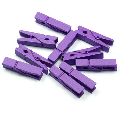 Paljud värvid Puidust riidepuud Riidelõksud Klambrid Kontori peokaunistused Aksessuaarid Fotode riputuspulgad 35x7mm DIY