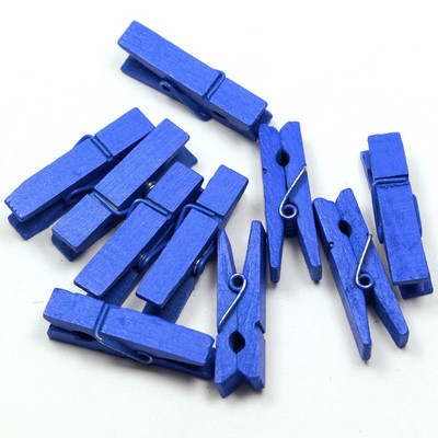 Paljud värvid Puidust riidepuud Riidelõksud Klambrid Kontori peokaunistused Aksessuaarid Fotode riputuspulgad 35x7mm DIY