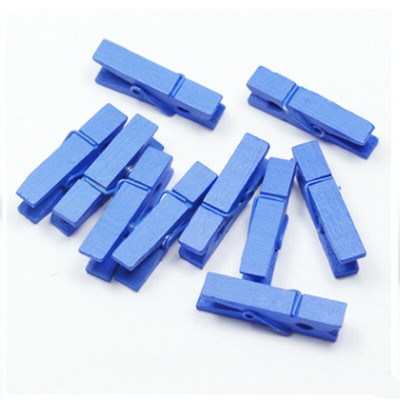 Paljud värvid Puidust riidepuud Riidelõksud Klambrid Kontori peokaunistused Aksessuaarid Fotode riputuspulgad 35x7mm DIY