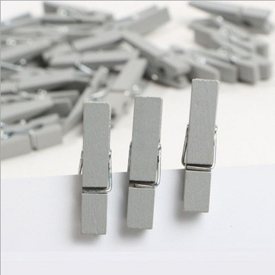 Paljud värvid Puidust riidepuud Riidelõksud Klambrid Kontori peokaunistused Aksessuaarid Fotode riputuspulgad 35x7mm DIY